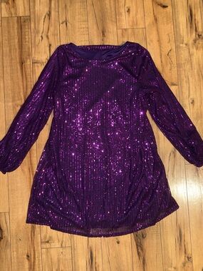 Purple sequins dress